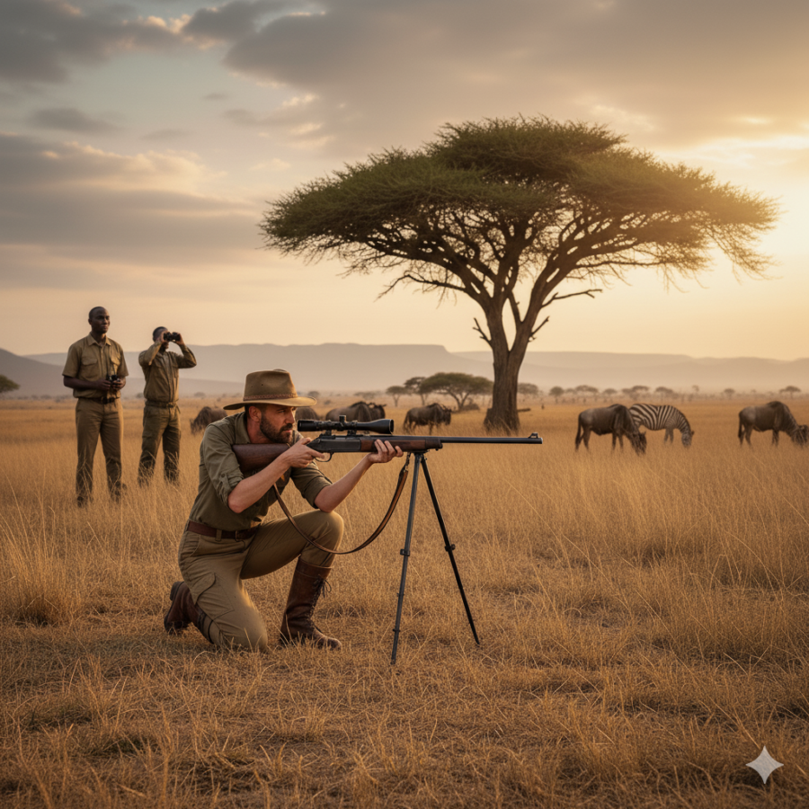 stehlings taxidermy hunting in africa ai image