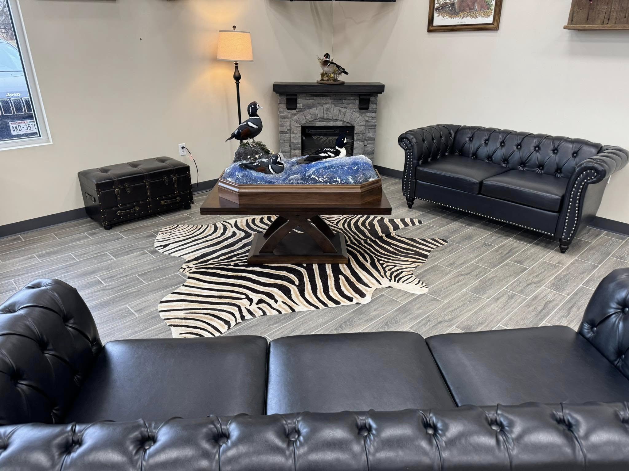 A Stehling's Taxidermy mount in a client's home